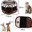 Pet Playpen Dog Tent, 114x114x58cm Foldable Portable Soft Dog Exercise Pen  (Large, Brown)