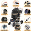 Dog stroller with 4 Wheels, Folding Cat Stroller for Small/Medium/Large dogs & cats to 60 lbs, pet stroller with removable carrier, Storage Basket,Cup Holder,3 in1 Multifunctiona Detachable