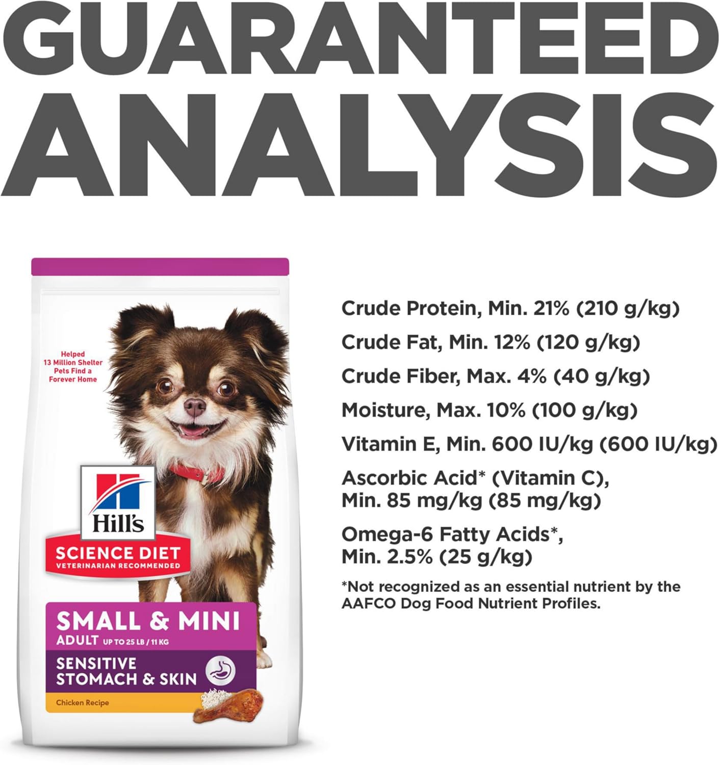 Hill's Science Diet Sensitive Stomach and Skin Adult, Small and Mini, Chicken Recipe, Dry Dog Food, 1.81kg Bag