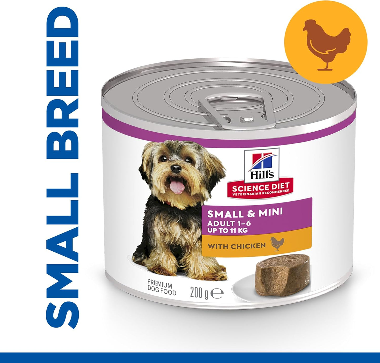 Hill's Science Diet Adult Small & Mini with Chicken Canned Wet Dog Food 12x200g