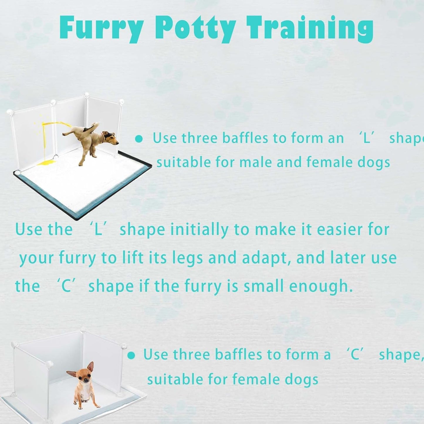 Dog Litter Box with High Walls,Indoor Dog Potty for Small and Medium Dogs