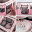 Foldable Pet Playpen, Portable Kennel Crate Cat Playpen for Dog cat (Size M, Pink)