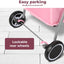 PaWz 4 Wheels Foldable Pet Stroller Dog Cat Travel Carrier Large Pink
