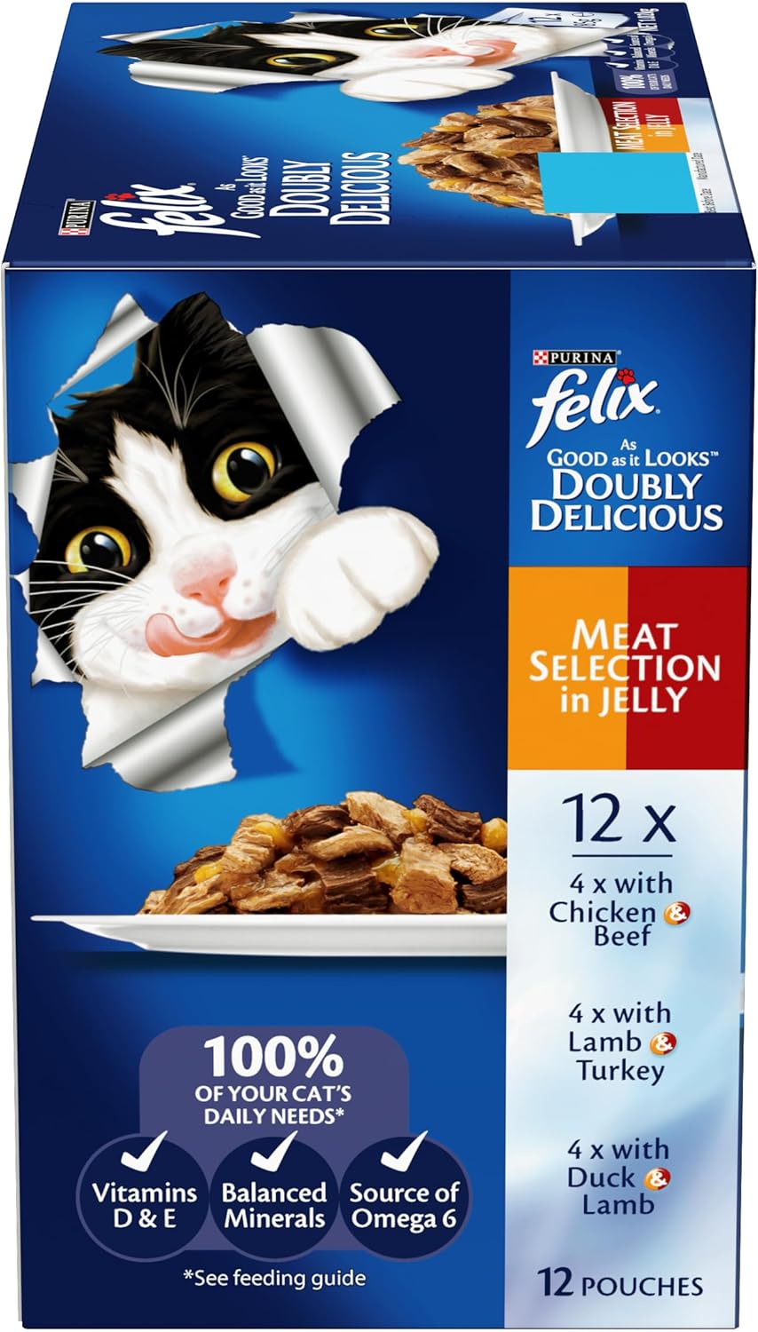 FELIX As Good As It Looks Adult Wet Cat Food Meat Selection 60x85g