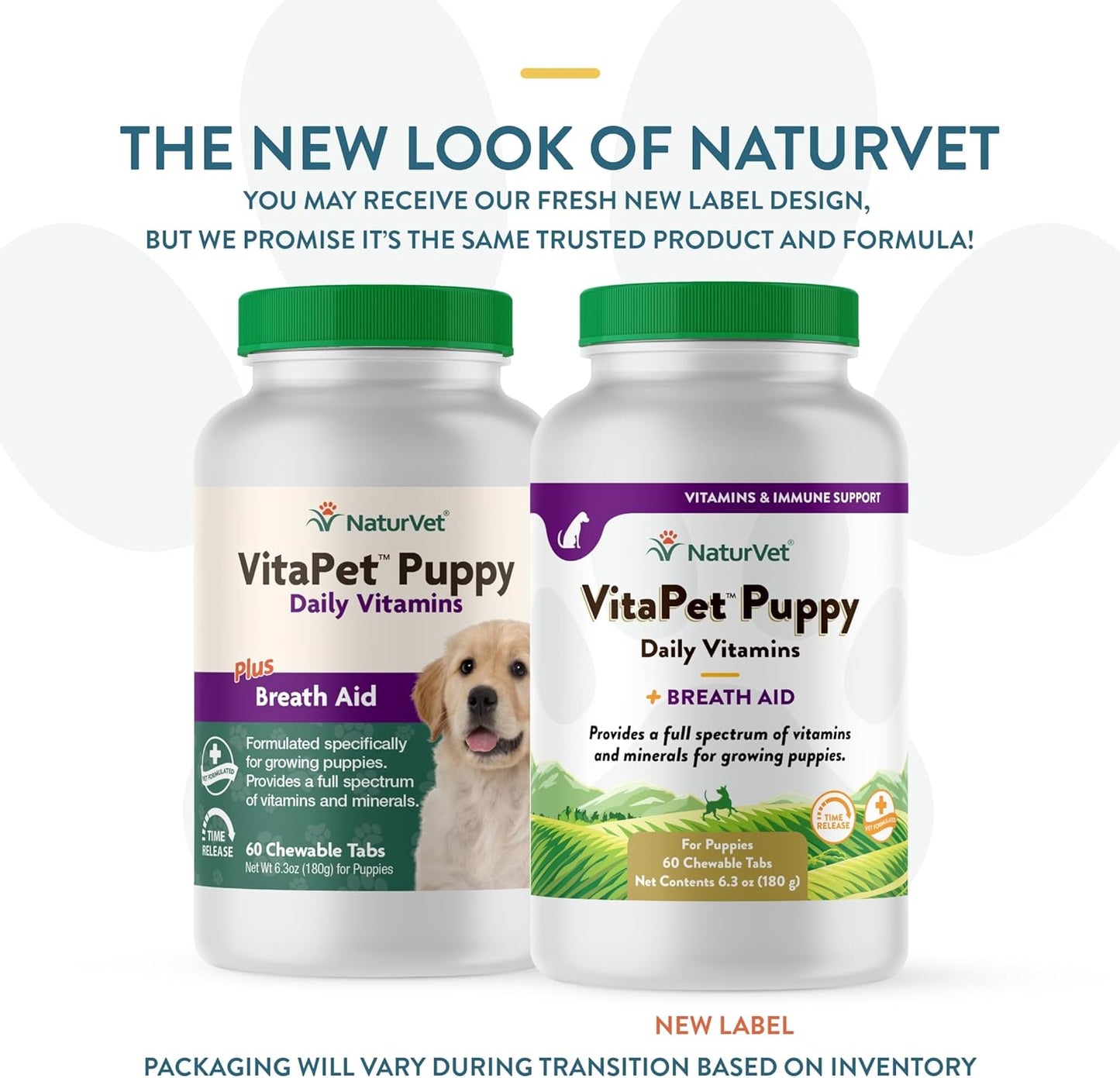 NaturVet Vita Time Release Pet Puppy Tablets, 60 Pills