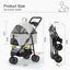 Pet Stroller with Wheels, Dog Stroller for Small Medium Dogs Cats