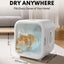 62L Dog Dryer Box, 360° Efficient Automatic and Quiet Cat Pet Dryer Box with Smart Temperature Control, Ideal for Cats and Medium Dogs (white)