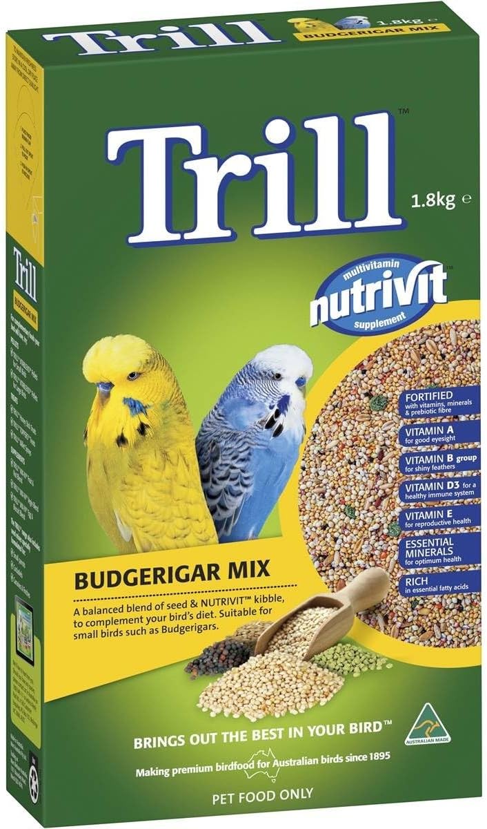 Trill Budgerigar Seed Mix Bird Food 1.8 kg
