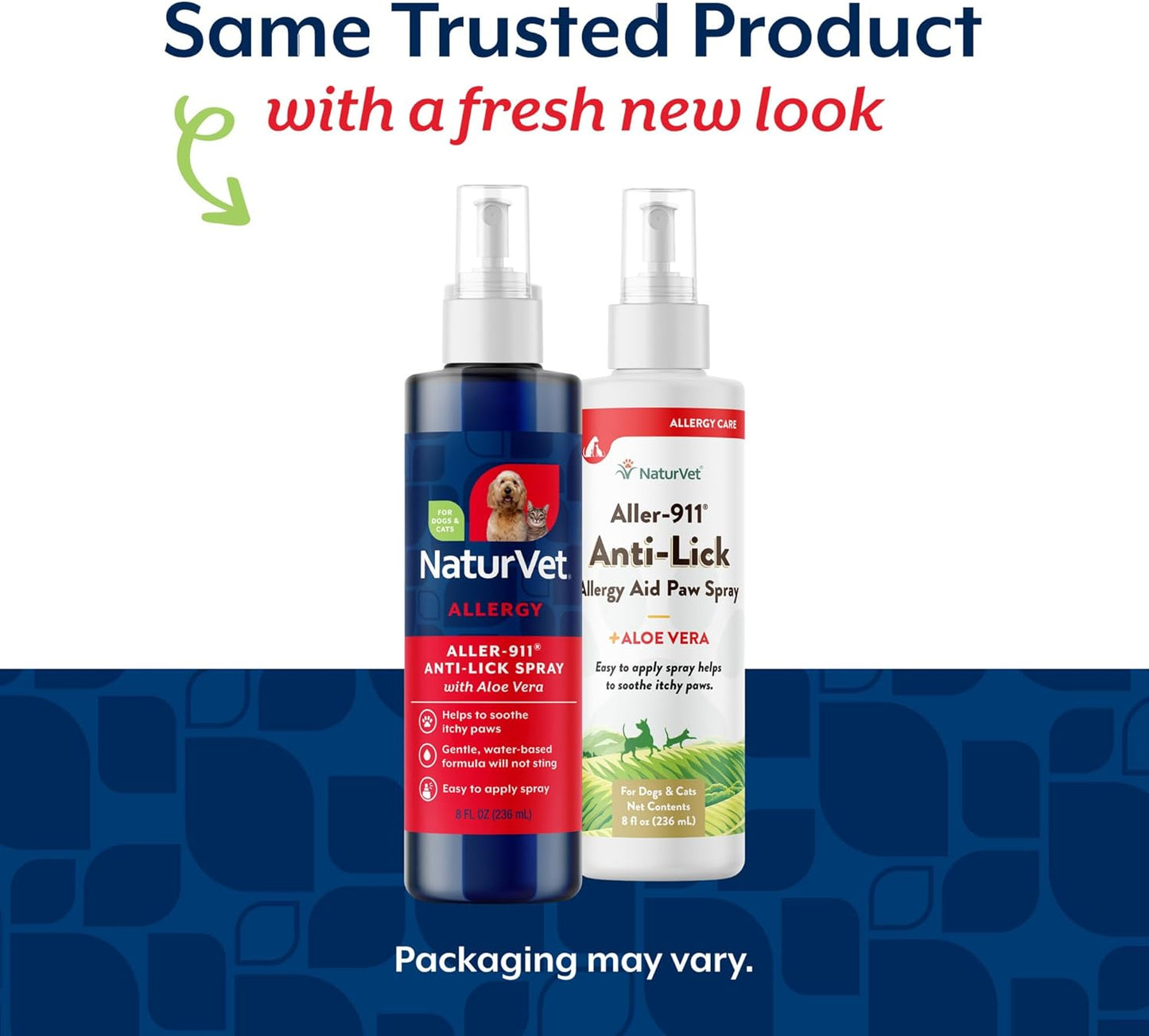 NaturVet 978002 Aller-911 Anti Lick Paw Spray for Pets, 8-Ounce