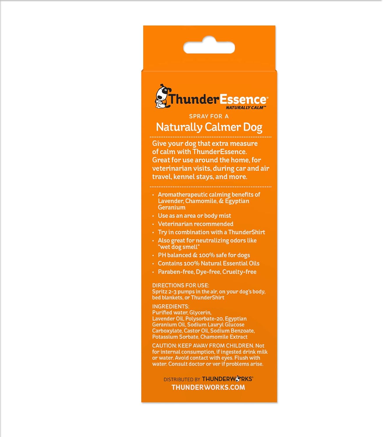 ThunderEssence Dog Calming Essential Oils | All-Natural Lavender, Chamomile and Egyptian Geranium | Vet Recommended |4 FL OZ. Spray