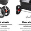 i.Pet Pet Stroller Pram Dog Cat Carrier Travel Pushchair Foldable 3 Wheels Large