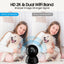 Indoor Camera, 2K Pet Cameras for Home Security Dual Band WiFi(2.4/5G)