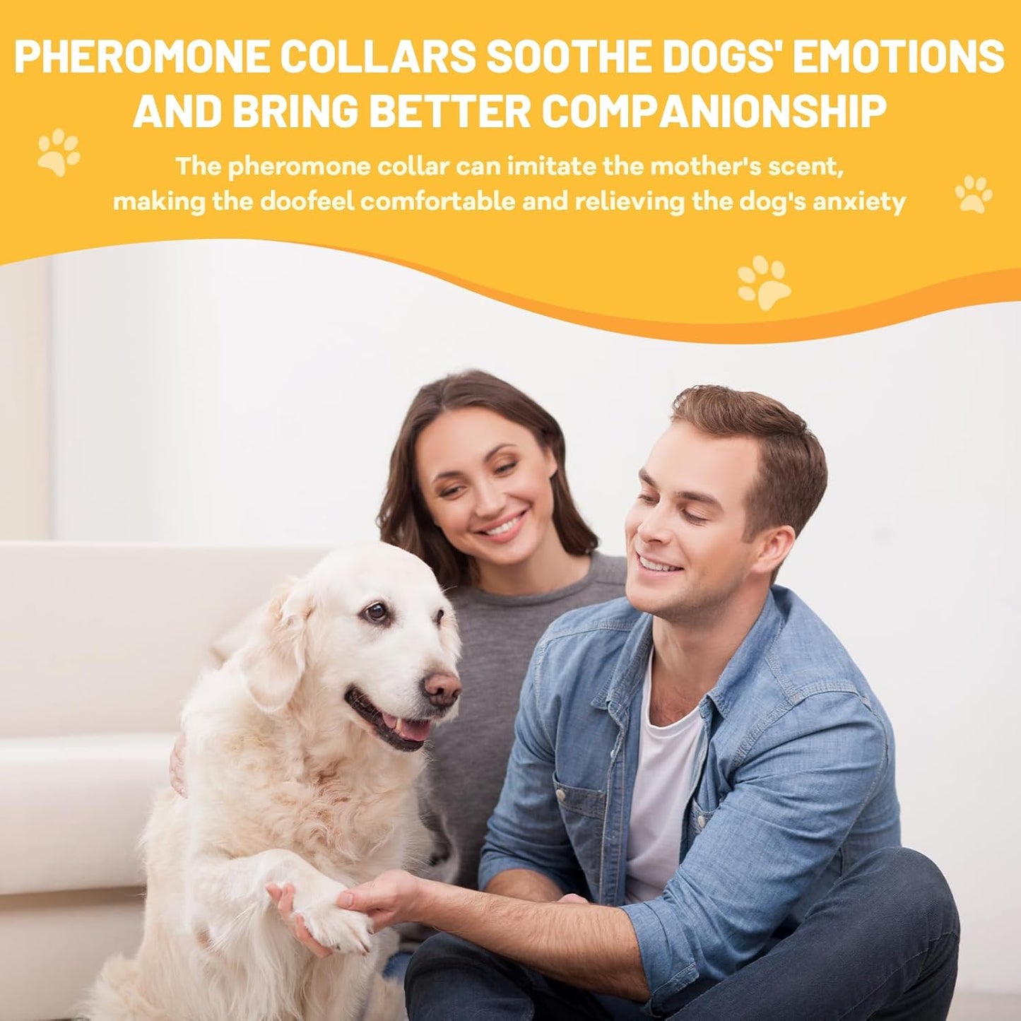 Calming Collar for Dogs 4-Packs,Dog Calming Collar,Pheromone Collar for Dogs,Relief Anxiety Stress Separation,Lasts 60 Days,25 Inches Size Flexible Adjustable,for All Small Medium and Large Dog Grey