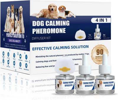 Dog Calming Diffuser, 1 Dog Pheromones Calming Diffuser and 2 Bottles 48 ML
