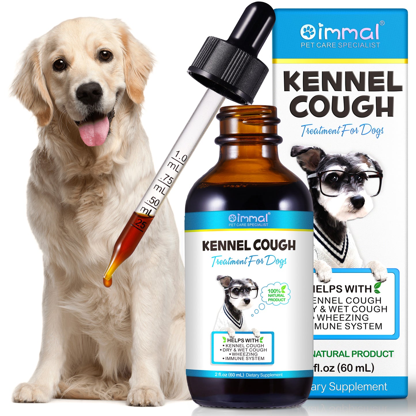Kennel Cough Relief Drops for Dogs – Soothe Cough & Support Immunity