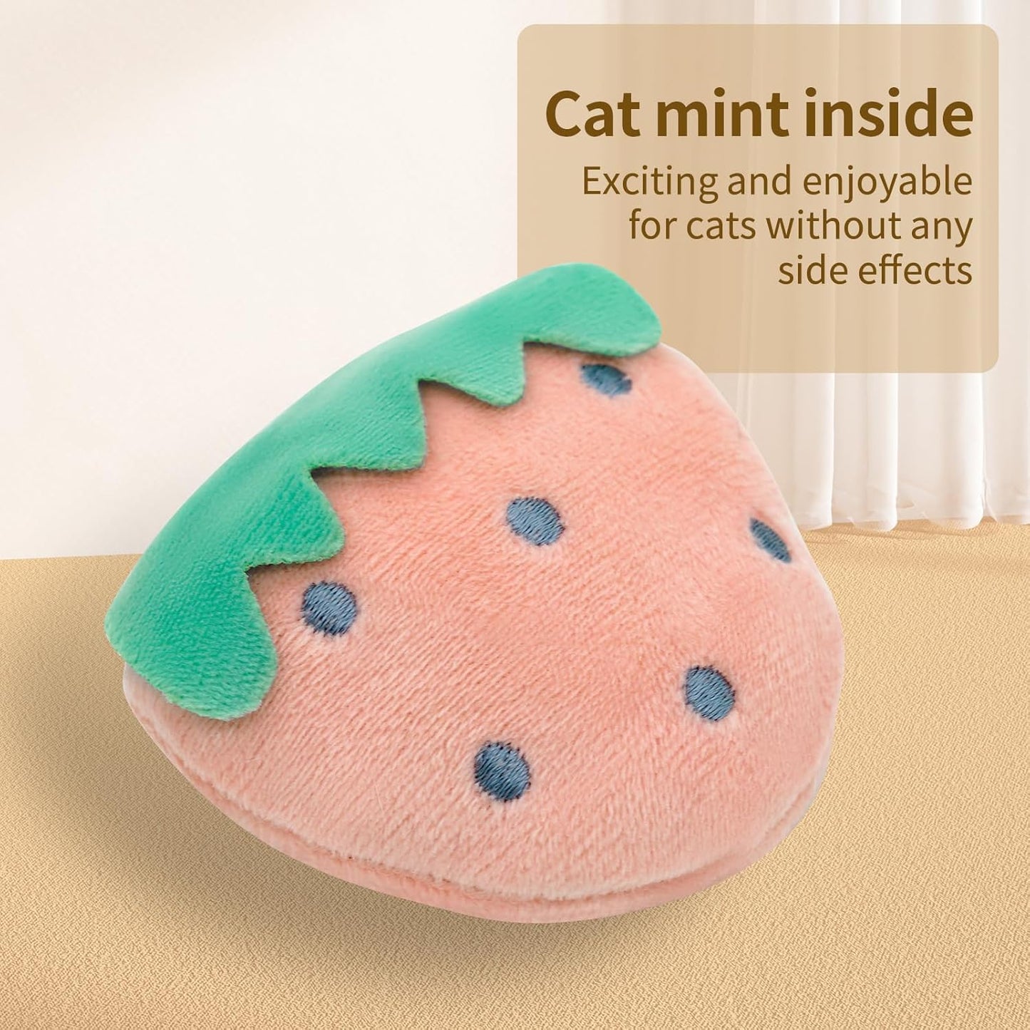 Catnip Toys for Indoor Cats - Cute Chew Toys for Teething, 3Pcs Bite Resistant Toy With Catnip