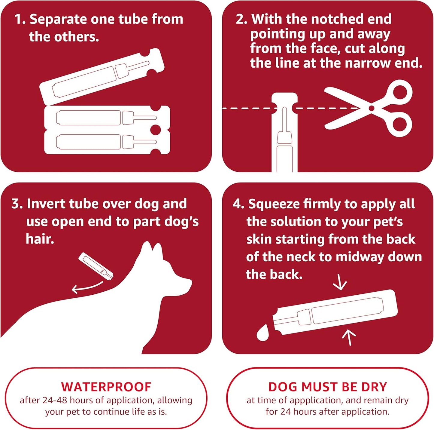 Basics Flea and Tick Topical Treatment for X-Large Dogs (89-132 Pounds), 3 Count