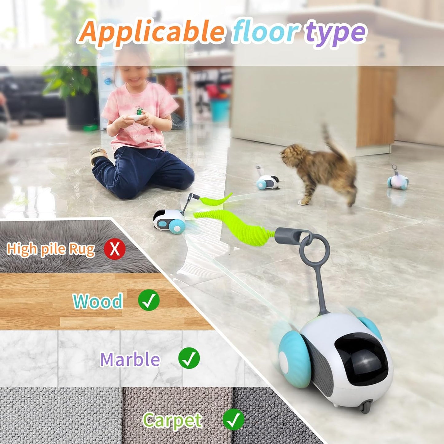 Aymxcls Interactive Cat Toy with Remote Control