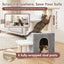 Heybly Cat Scratching Post, Pet Steps for Indoor Cats and Dogs, HSP002SWWH |Light Gray & White