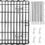 Amazon Basics Foldable Metal Pet Dog Exercise Fence Pen With Door Gate - 150 x 150 x 61 centimeters, Black
