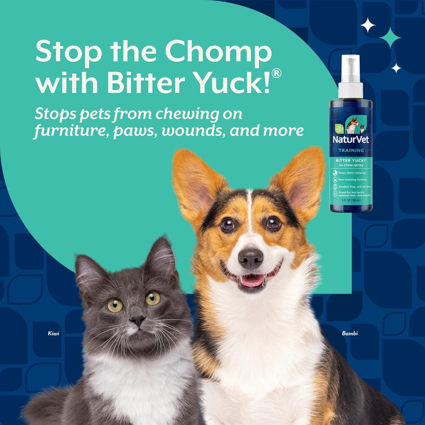 NaturVet Bitter Yuck No Chew Spray, 240 ml