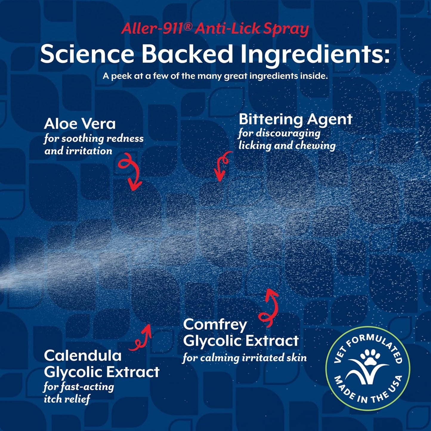 NaturVet 978002 Aller-911 Anti Lick Paw Spray for Pets, 8-Ounce