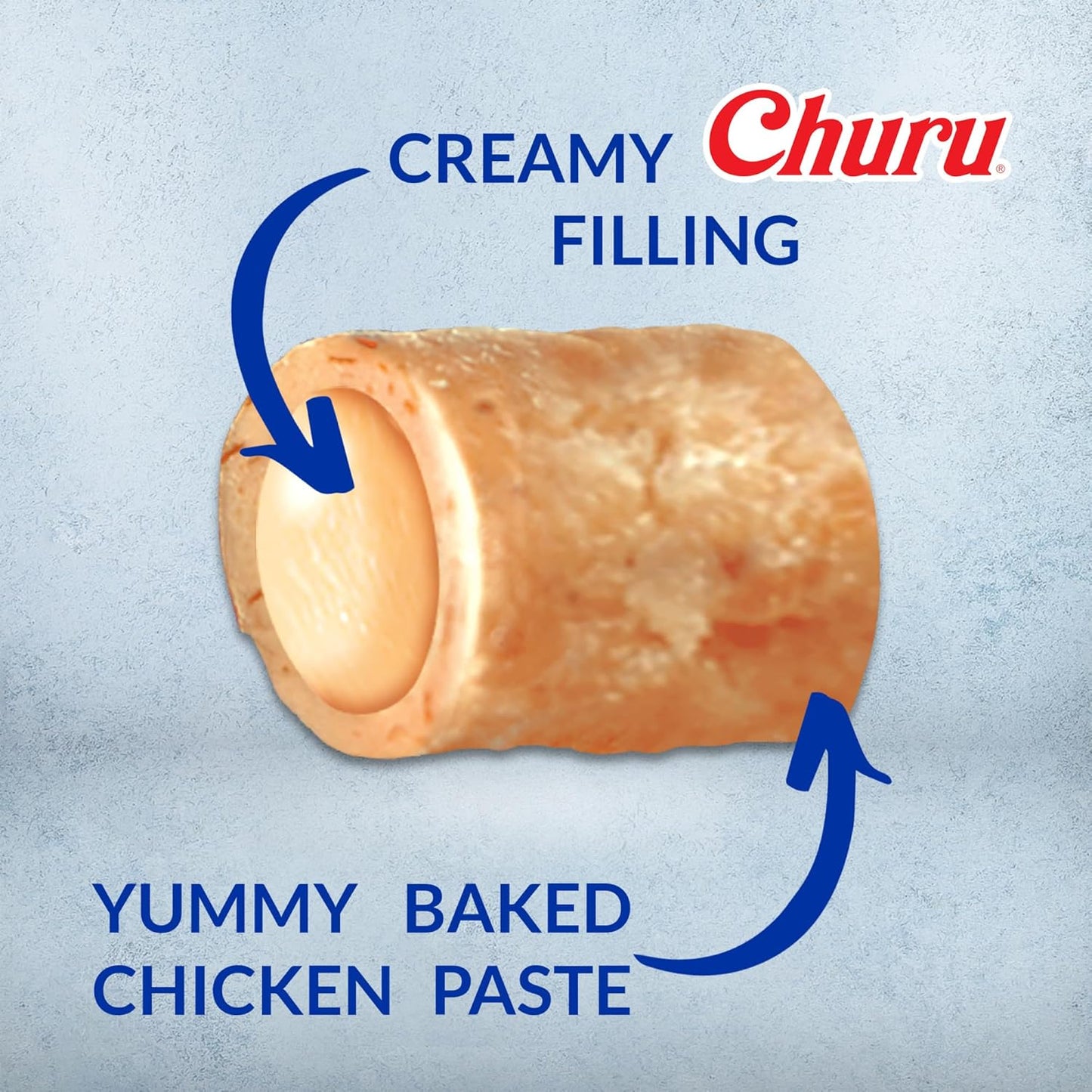 INABA Churu Bites for Cats, Soft Baked Chicken Churu Filled Cat Treats with Green Tea Extract, 9.92g Each Tube, 18 Tubes