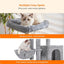 Heybly Cat Tree with Cat Self Groomer Brush, Cat Tower Condo for Indoor Cats ,Light Grey