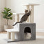 Heybly Cat Scratching Post, Pet Steps for Indoor Cats and Dogs, HSP002SWWH |Light Gray & White