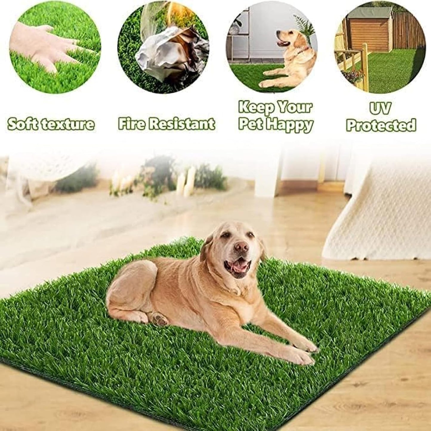 SSRIVER Dog Grass Pad,51.1x31.8In Fake Grass for Dogs