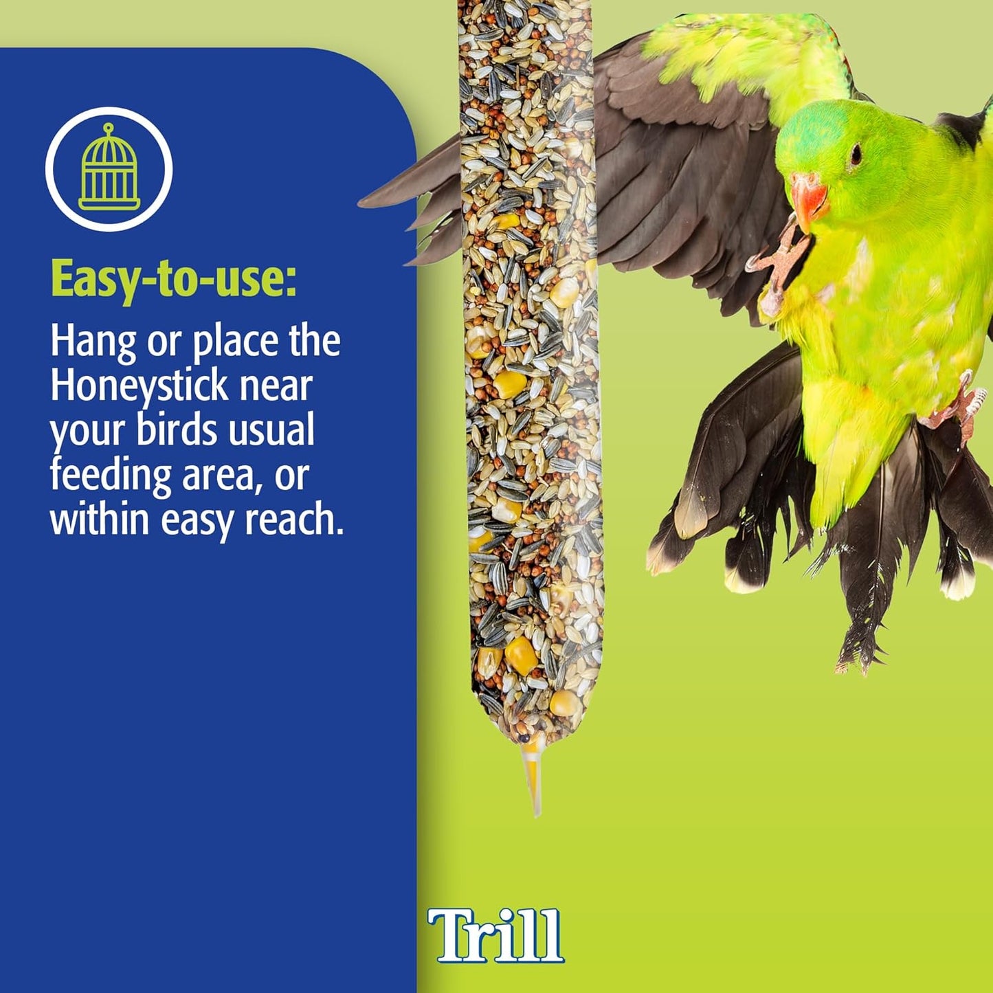 Trill Parrot Honey Sticks Bird Seed, 105g