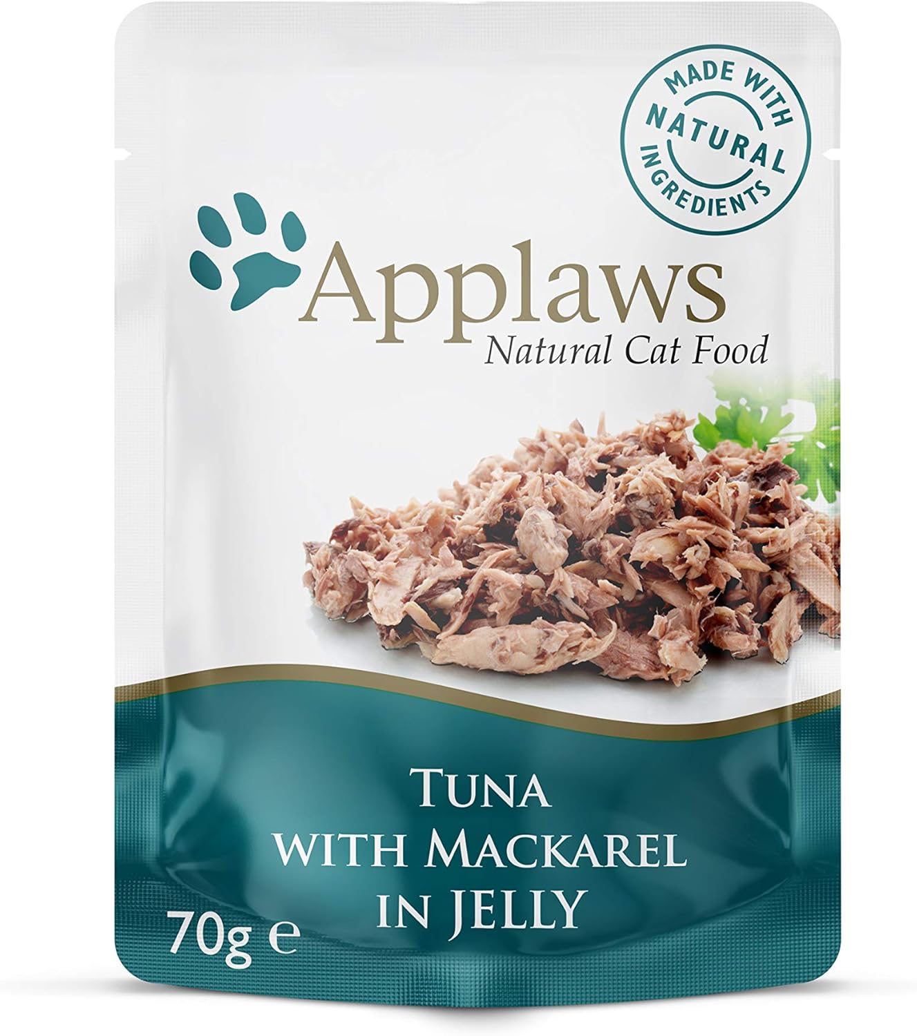 Applaws 100% Natural Wet Cat Food Tuna Fillet with Mackerel in Jelly (Pack of 16)