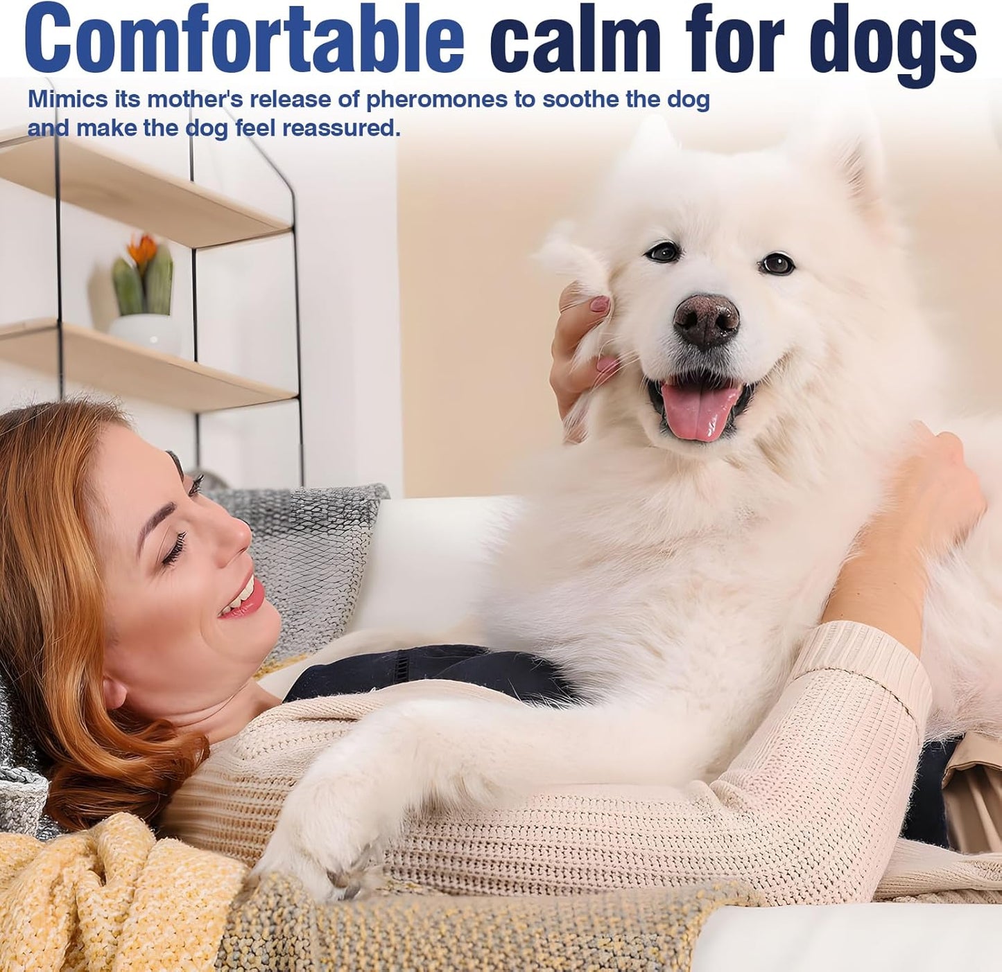 Calming Collar for Dogs 4 Packs Dog Calming Pheromone Pheromones Collars Calm Lasts 60 Days Anxiety Relief Stress,all sizes