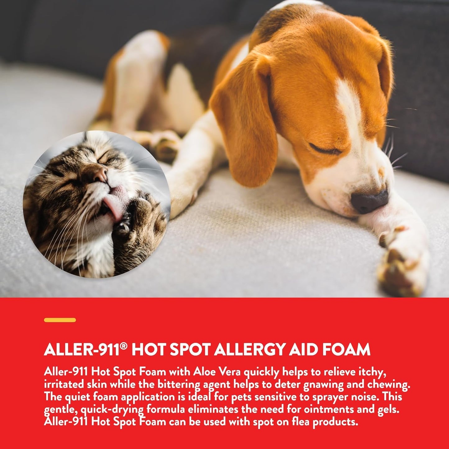 NaturVet Aller-911™ Hot Spot Foam for Dogs and Cats -- 8 fl oz