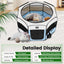 X-ZONE PET Portable Foldable Pet Dog Cat Playpen Crates Kennel/Premium 600D Oxford Cloth,Removable Zipper Top, Indoor and Outdoor Use (Large, Blue)