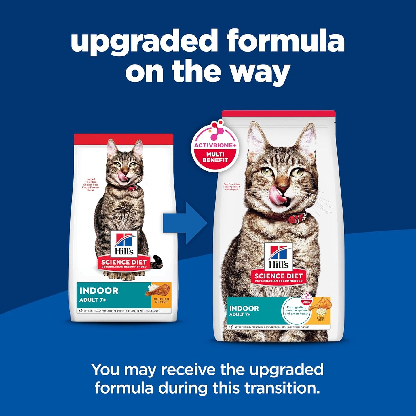 Hill's Science Diet Senior Adult 7+ Indoor, Chicken Recipe, Dry Cat Food for Older Cats, 3.17kg Bag