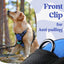 rabbitgoo Dog Harness Medium Sized, No Pull Pet Harness with 3 Buckles, Blue, M