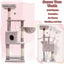 Heybly HCT200SMU Cat Scratching Post, 125 cm, Small Cat Tree, Spacious and Comfortable Scratching Post with Cave