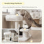 Heybly Cat Scratching Post with Grooming Brush & Gentle Step, HSP001SWH | White