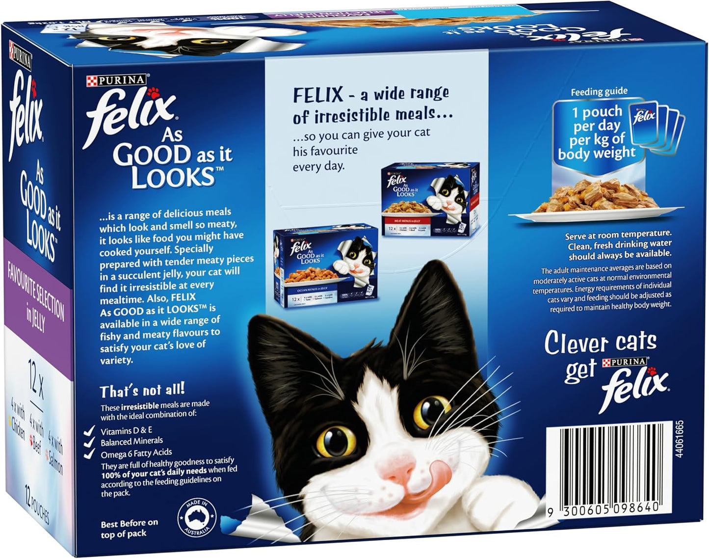 FELIX As Good As It Looks Adult Wet Cat Food Favourites Selection 60x85g