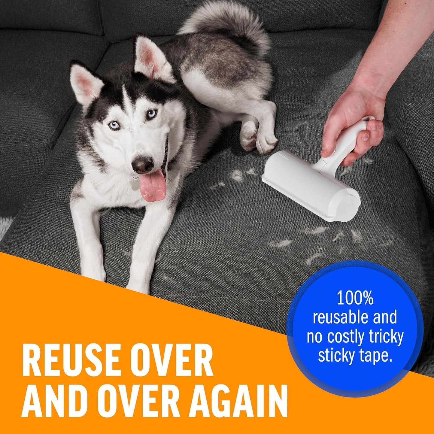 Pet Hair Remover and Reusable Lint Roller, Cat and Dog Hair Remover for Furniture