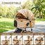 3-in-1 Dog Stroller for Medium Dogs up to 50 lbs, Smooth-Ride Pet Stroller with Detachable Carrier & Car Seat Combo