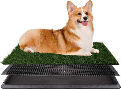 PETMAKER Artificial Grass Bathroom Mat for Puppies and Small Pets- Portable Potty Trainer for Indoor and Outdoor Use by - Puppy Essentials, 20" x 25\