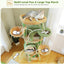 PAWZ Road Cat Tree, 181cm Cat Tower for Indoor Large Cats, Cat Furniture with 2 Spacious Cat Condo, Large Top Perch,2 Hammock(Dia=35cm), 2 Round Perches,Sisal Covered Scratching Post.Grey