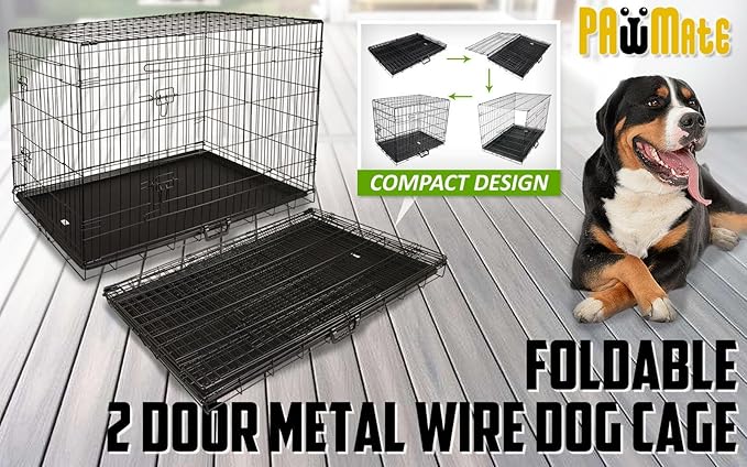 Dog Cage with Removable Tray
