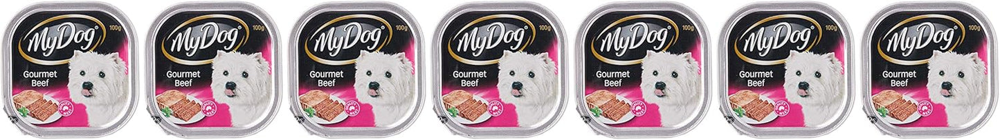 Gourmet Beef Dog Wet Food, 6 x 100g, Adult, Small/Medium