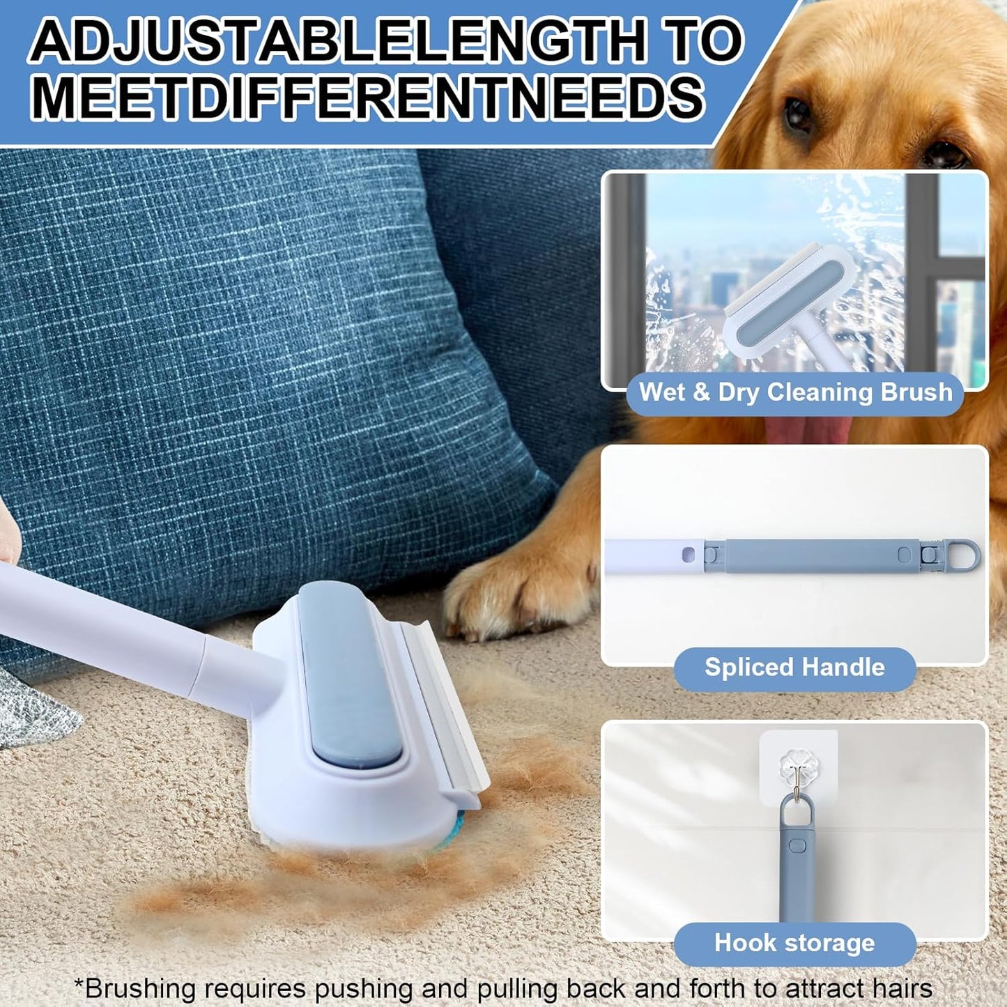 Multifunctional Pet Hair Remover,4-in-1 Multifunctional Hair Removal Brush
