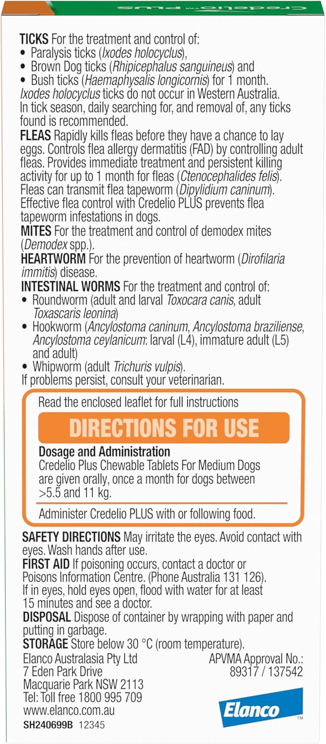 Credelio Plus Dog Flea and Tick Treatment, 3 Pack