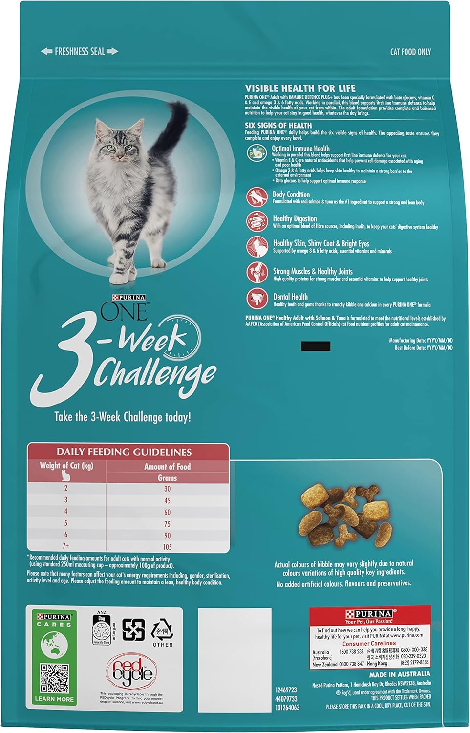 PURINA ONE Adult Dry Cat Food Immune Defence Plus+ Salmon & Tuna 3kg
