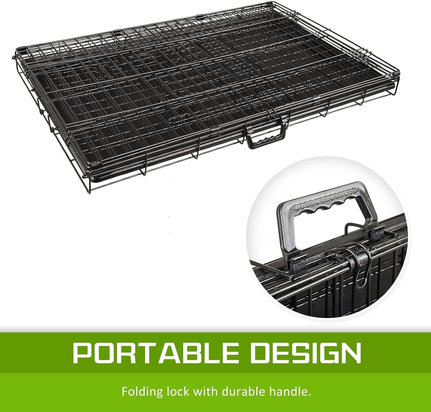 Dog Cage with Removable Tray